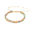 Comercio Exterior Transfronterizo Pulsera de Hilo Trenzado de Doble Capa con Cuentas Ágata Bohemia Piedra de Cristal Piedra Imperial Pulsera de Piedra Natural
