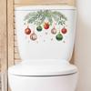 Yeon-Jia Nueva Comercio Exterior Transfronterizo Hoja Navideña Bola Colgante Calcomanías para Inodoro Calcomanías de Pared Cubierta para Inodoro Calcomanías Decorativas para Tanque de Agua