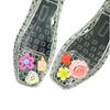 Novos Sapatos Coreanos, Sapatos de Gelatina com Flores, Acessórios, Tamancos, Sapatos de Cristal, Lantejoulas Decorativas, Flores de Pérola, Fivelas para Sandálias de Bico Quadrado