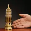 Torre Wenchang Seiko de Latón Puro Decoración de Bendición China Adornos para el Hogar Sala de Estar Oficina Estudio de Estudiante Dormitorio