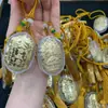 Nuevo Colgante de Borla de Oro Puro 999 para Mochila para la Buena Suerte en Exámenes, Graduación y como Regalo Souvenir