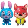Globo de Papel de Aluminio Zootopia Zorro Nick Judy Dibujos Animados Globo Infantil Decoración de Fiesta Accesorios