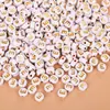 Cuentas de Letras Inglesas Estampado en Caliente para Manualidades Niños Educación Temprana Joyería Cuentas Sueltas Pulseras Tejidas a Mano Accesorios para Collares