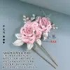 Kit de Materiales para Envolver Flores de Rosa Rizada Hechas a Mano para Accesorios de Peinado de Estilo Antiguo y Tocados Hanfu