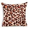 Funda de Almohada con Estampado de Animales Nuevo Estampado de Leopardo Transfronteriza Felpa Corta para Sofá del Hogar Cojín de Soporte Lumbar Funda al por Mayor Plegable