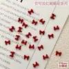 Accesorios para Uñas con Lazo Rojo Ankela, Artículo Popular de Celebridad de Internet, Decoración de Uñas con Lazo Rojo Vino 3D Navideño