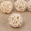 Bolinha de Rattan Natural 3cm/Cm Aromaterapia Planta Natural Bola Decorativa Feita à Mão Acessório Volátil Planta Verde Simulada