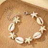Pulsera Tejida a Mano Estilo Playa Oceánica Europea y Americana Estrella de Mar Concha Nicho Simple Moda Versátil Personal