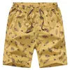Shorts de Algodão Puro Tamanho Grande Masculino para Usar na Rua, Casual Solto de Algodão Puro para Casa, Shorts de Praia de Cinco Pontos, Calças de Casa de Verão