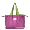 Pacote Médio Bolsinho Portátil Sacola de Compras de Supermercado Portátil Armazenamento com Cordão Sacola de Compras Bolsa de Mão Fashionável Cor Sólida Ponto