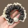 Goma para el pelo de encaje floral para mujer, Banda elástica para coleta alta, Cuerda para el pelo duradera de alta elasticidad, Elegante accesorio para el pelo