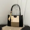 Moda 2026 Nuevo Estilo Bolso de Mano Bloque de Color para el Trabajo Textura Simple Hombro Único Cruzado Bolso Tote de Bufanda de Seda para Mujer