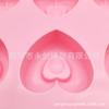 Forma de Silicone com Seis Furos em Formato de Coração para Bolo DIY Feito à Mão Dia dos Namorados Forma de Silicone para Bolo Mousse Coração em Estoque