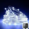 Decoração de Natal LED Solar 8 Funções Luz de Fio de Cobre Decoração de Jardim Impermeável Arranjo de Decoração de Atmosfera Quintal Jardim