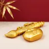 Envio Sem Atritos Pincel Grande Ruyi para Riqueza Wenchang Caneta Topo da Lista Barra de Ouro Ornamento de Mesa Escritório Abertura de Negócios Atração de Riqueza