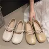 Zapatos Suaves de Brisa Nocturna Zapatos Planos para Mujer Nuevos de Primavera y Otoño Zapatos Mary Jane con Faldas Mocasines de Suela Suave