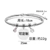 Pulsera Europea y Americana Transfronteriza de Acero Inoxidable Pulsera Hueso de Serpiente Día del Maestro Manzana de Diamante Conmemorativa Regalo Festivo Pulsera Grabada