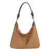 Bolso retro tipo dumpling coreano para mujer, nueva colección de otoño 2026, bolso de hombro de gamuza de gran capacidad, versátil y adecuado para ir al trabajo, bolso cruzado