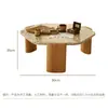 Mesa de Centro Estilo Japonês Estilo Silencioso Pedra de Amolar Água Mesa Pequena de Madeira Maciça para Sala de Estar Design de Casa Celebridade da Internet Nórdico Simples Moderno