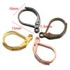 Brinco francês Clipe de orelha Gancho D-shaped Oval Gancho de orelha Gancho francês Cobre puro Cor-retendo Dourado Brincos DIY Acessórios