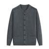 Suéter cárdigan de papá, prendas de punto de manga larga para hombre, ropa para hombre de mediana edad, abrigo de cuello redondo para abuelo, ropa de primavera y otoño e invierno.
