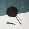 Abanico de Caligrafía con Espacio en Blanco para Escribir, Abanico Pintado a Mano por Ambos Lados, Estilo Hanfu, Estilo Antiguo, Abanico con Borla, Arte de Bambú