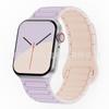 Adecuado para Iwatch9 Reloj Correa de Silicona Magnética Bicolor de Tres Cuentas Hebilla de Lazo de Dos Secciones Correa de Silicona para Apple Watch