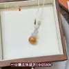 Colgante de ágata natural "Hebilla de la Paz" con orejas de gato, amuleto de calcedonia "Sin Preocupaciones", colgante de Buda y flor de loto