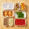 Caja conservadora de frescura para refrigerador de cocina con escala, caja para ingredientes, grado alimenticio, caja para almuerzo para frutas y verduras, caja refrigerada para almacenamiento de carne, lonchera