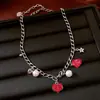 Collar Largo con Colgante de Estrella de Zirconia y Borla de Acero Inoxidable Moda Simple Versátil Cadena para Clavícula Lujo Ligero Collar de Gama Alta para Mujer