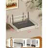 Estante para router sin taladrar agujeros, estante de almacenamiento para pared para sala de estar, caja de almacenamiento wifi, soporte de pared para decodificador de TV