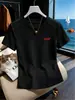 Camiseta de Manga Corta para Mujer, 100% Algodón, Hombro Normal, Estampado de Espina de Pescado, Color Café, Moda Coreana, Corte Ajustado, Ropa de Verano para Mujer 2026