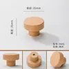 Manija Redonda de Bola Cuadrada de Madera Maciza de un Solo Agujero para Cajón Manija de Madera de Dibujos Animados para Armario de Madera Puerta Corredera Habitación Infantil Manija de Madera Maciza