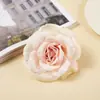 Rosa Vermelha Flor Artificial Cabeças de Flor Mini Cerimônia de Casamento Decoração de Casamento Decoração de Carro de Casamento Flor de Seda Artificial Lapela Fabricante Atacado
