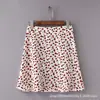 Estilo Novo de Verão, Saia Mini Estampada de Cintura Alta da Moda e Justa para Mulheres, Saia Mini Divertida com Barra Franzida
