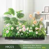 Paisagismo com Plantas Verdes Simulação Floreira Divisória de Piso Arte Floral de Chão Paisagem de Plantas Combinação de Floreira Flor Artificial em Vaso Bonsai Decoração