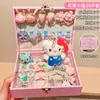 Set de Regalo Caja de Accesorios para el Cabello Infantil, Pinzas para el Cabello Estilo Princesa para Niñas, Gomas para el Cabello, Adornos para la Cabeza Lindos de Dibujos Animados, Regalo de Cumpleaños, Estilo de Alta Gama