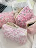 31291 Bolsa de Maquillaje de Mano Acolchada Fresca para Niña de Gran Capacidad Linda Almacenamiento Estuche con Cremallera para Estudiante