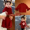 Conjunto de Ropa de Año Nuevo para Niña NingliGirl 26 Nochevieja Niña Pequeña Bebé Chaleco Conjunto de Dos Piezas Estilo Chino para Año Nuevo