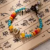 Pulseiras Tecidas Artesanais Mais Vendidas na Fronteira, Pulseiras de Imitação de Turquesa e Cera de Abelha Estilo Étnico Retrô, Acessórios de Pulseiras Nepaleses