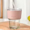 Copo de Água de Vidro Estilo Bambu Popular Mais Vendido para Mulheres, Copo de Vidro de Alto Valor Estético, Copo de Leite, Copo de Suco, Copo para Bebidas com Logo