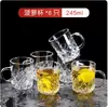 Taza de Vidrio Taza para el Hogar Taza de Agua juego Taza de Cerveza Taza de Cerveza Taza de Agua Cerveza Resistente al Calor para Hacer Té Gran Capacidad Taza de Té Engrosada con Asa