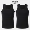 Chaleco de algodón para saltar vallas mediana edad y ancianos camiseta interior de algodón hombres talla grande holgado sin mangas ropa de papá tirante camisa anticuada