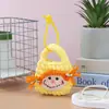 Produto Acabado Tricotado à Mão Bolsa para Armazenamento de Fone de Ouvido, Porta-Moedas de Tricô Fofo de Pelúcia para Menina, Pingente de Chaveiro, Pequenos Acessórios