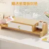 Suporte Ajustável em Altura para Computador, Suporte de Posicionamento de Monitor para Mesa de Escritório, Mesa de Trabalho com Prateleira de Armazenamento com Gaveta, Suporte para Laptop