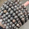 Cuentas de piedra de llama natural con cuentas fluorescentes naranjas, accesorios de joyería DIY semiacabadas, cuentas de piedra de fuego al por mayor