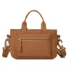 Bolsa Tote de Nylon Lisa Transfronteiriça Casual, Nova Bolsa de Tecido para o Dia a Dia de Grande Capacidade, Bolsa de Ombro Transversal Simples e Leve