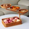 Cesta de frutas multicamadas criativa passo a passo, sala de estar, lanche, doces, prateleira, chá da tarde, imitação de bandeja de vime