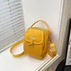 Bolsa transversal moderna e estilosa para mulheres, bolsa de ombro de cor sólida, nova coleção primavera 2026 estilo coreano casual e simples para celular