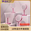 Espejo de maquillaje LED de escritorio de una cara en stock de fábrica, espejo cosmético, espejo de tocador de escritorio, espejo cosmético al por mayor